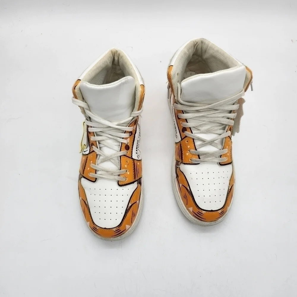 Zenitsu Lightning Sneakers Custom Demon Slayer Anime Fashion Shoes Size 9